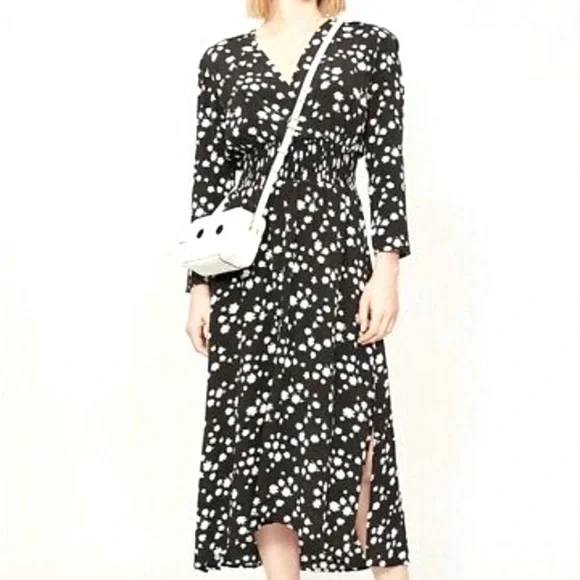 Maje Black and White Floral Maxi Dress - Picture 5 of 14